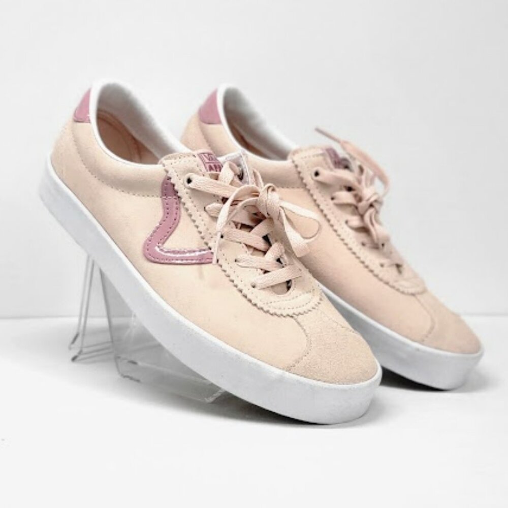 VANS UNISEX Sport Low Suede Pink Sneakers Women’s Sz 9.5 Blush Casual Skate NEW